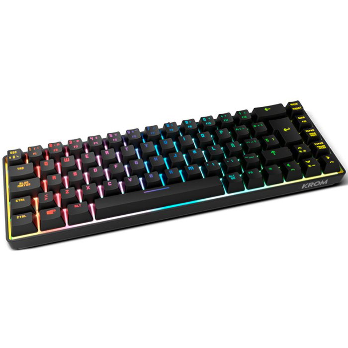 Krom Kalista Teclado Gaming RGB Mini USB Negro Krom Kalista Teclado Gaming RGB Mini USB Negro